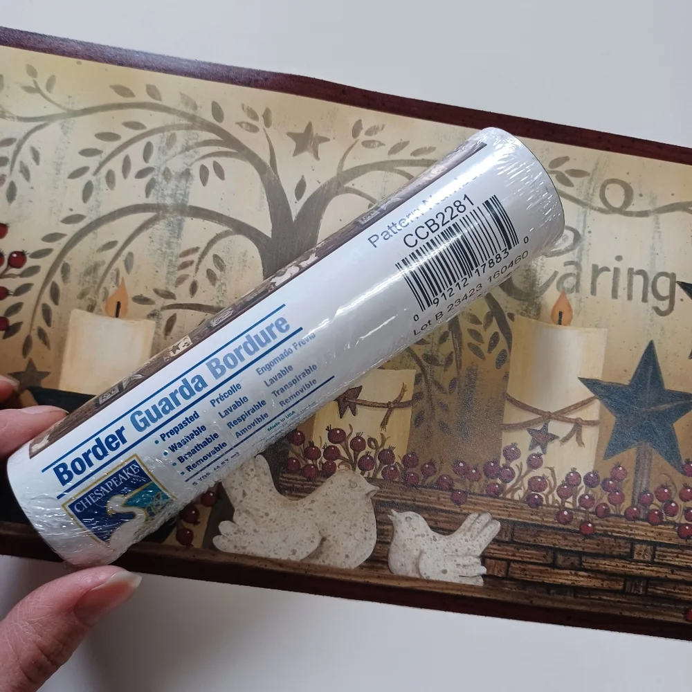 Wallpaper Border Country Caring Candles